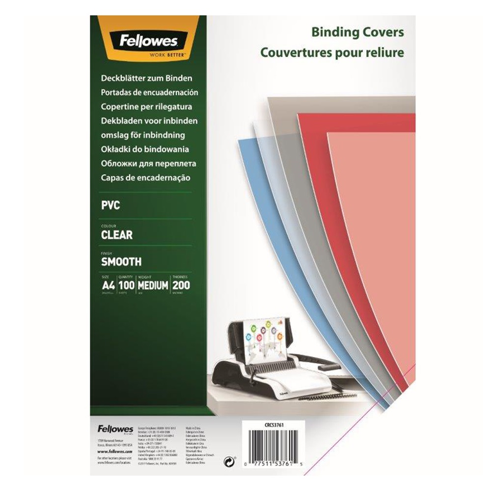 Előlap, A4, 200 mikron, 100 db/csomag, Fellowes® víztiszta - Image 2