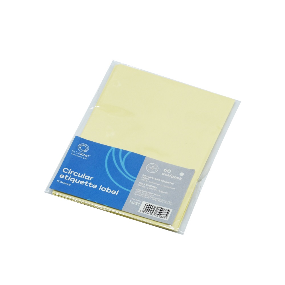 Etikett címke, 30mm, körcímke 60 db/csomag Bluering® fehér - Image 5