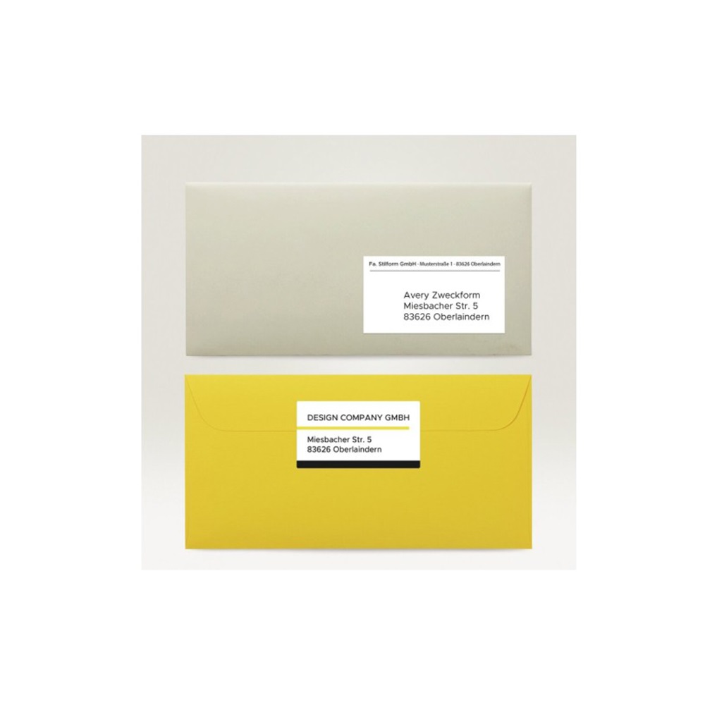 Etikett címke, 97x42,3mm, univerzális, 65 lap, 12 címke/lap Avery, fehér - Image 2