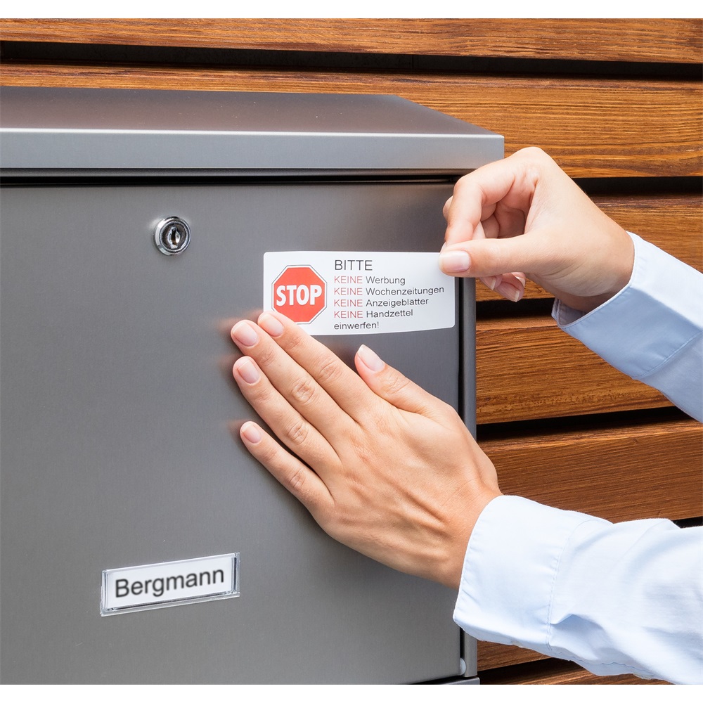 Etikett címke, 45,7 x21,2mm, időjárásálló poliészter, 48 címke/ív, 8 ív/doboz, Avery fehér - Image 4