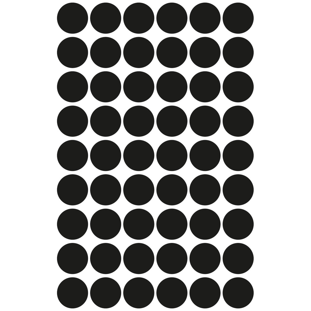 Etikett címke, o12mm, jelölésre, 54 címke/ív, 5 ív/doboz, Avery fekete - Image 3