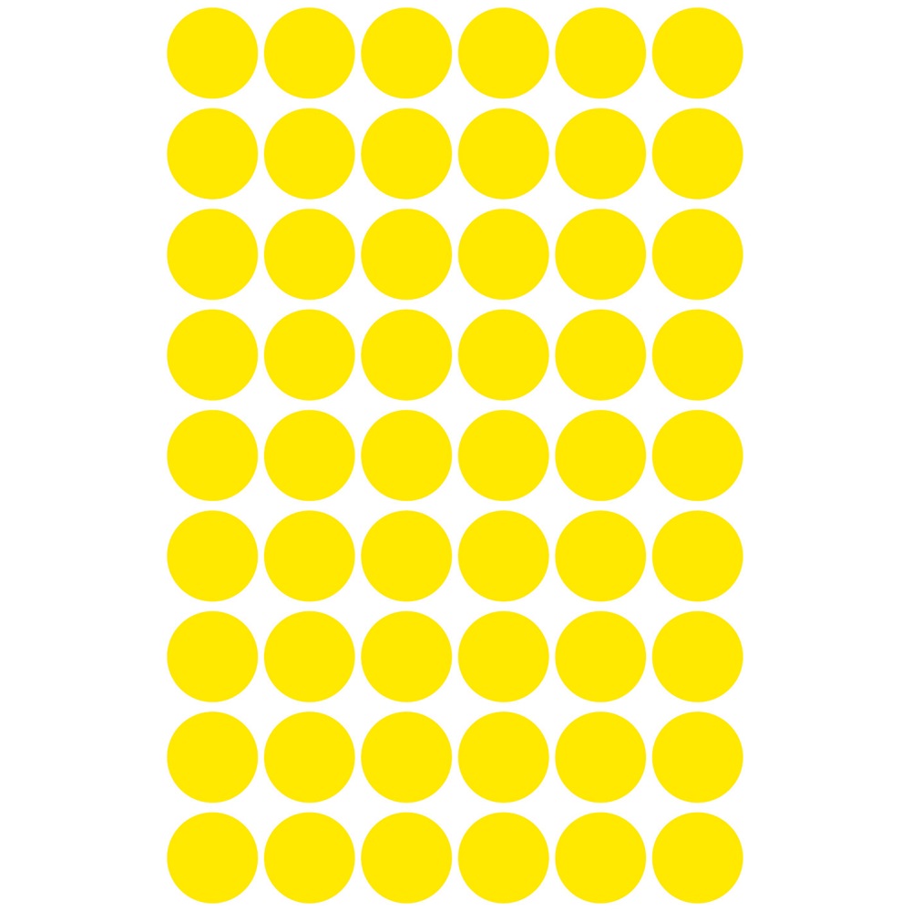 Etikett címke, o12mm, jelölésre, 54 címke/ív, 5 ív/doboz, Avery sárga - Image 3