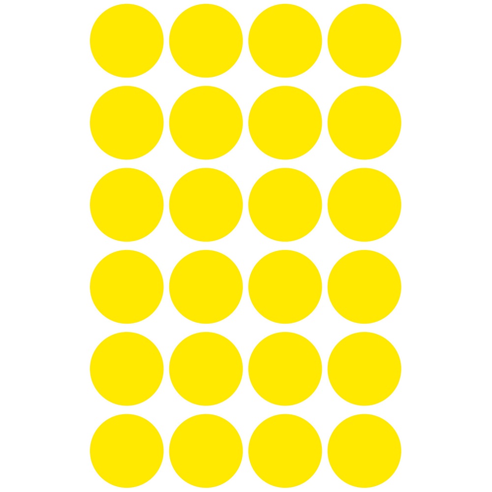 Etikett címke, o18mm, jelölésre, 24 címke/ív, 4 ív/doboz, Avery sárga - Image 3