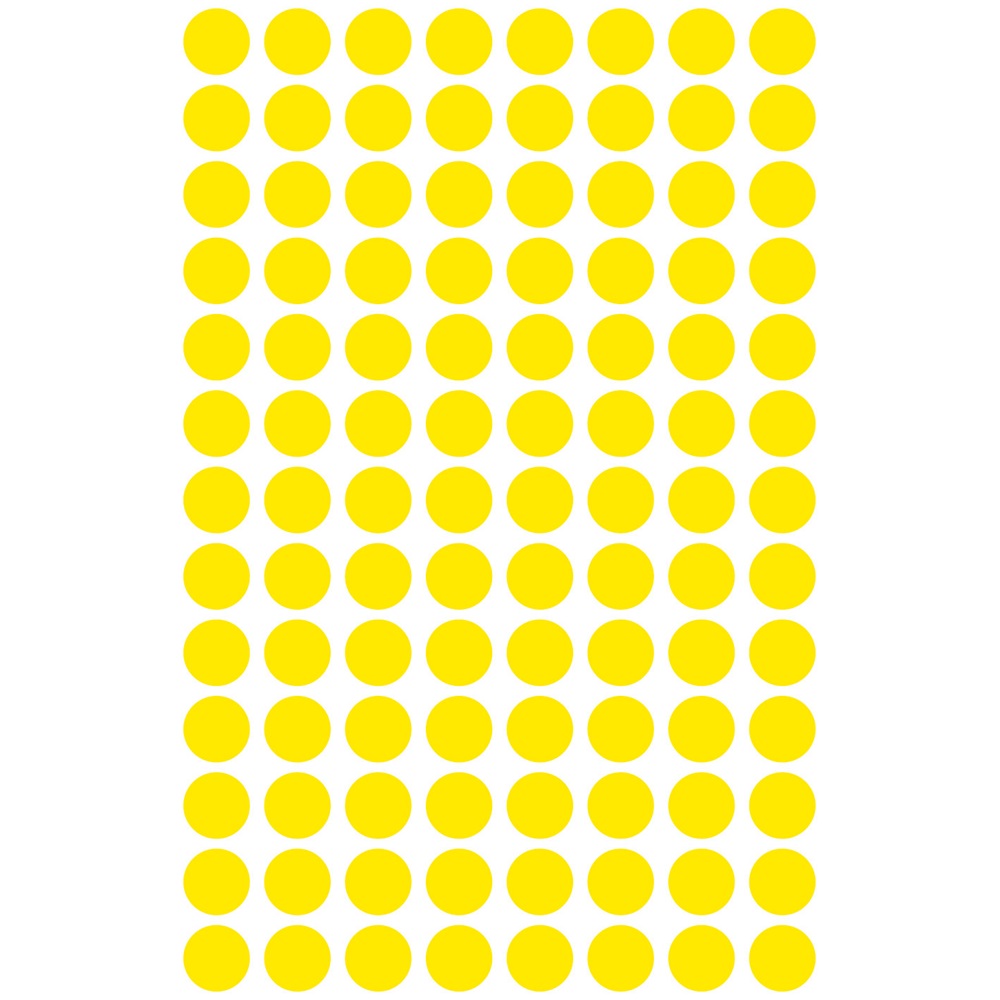 Etikett címke, o8mm, jelölésre, 104 címke/ív, 4 ív/doboz, Avery sárga - Image 3