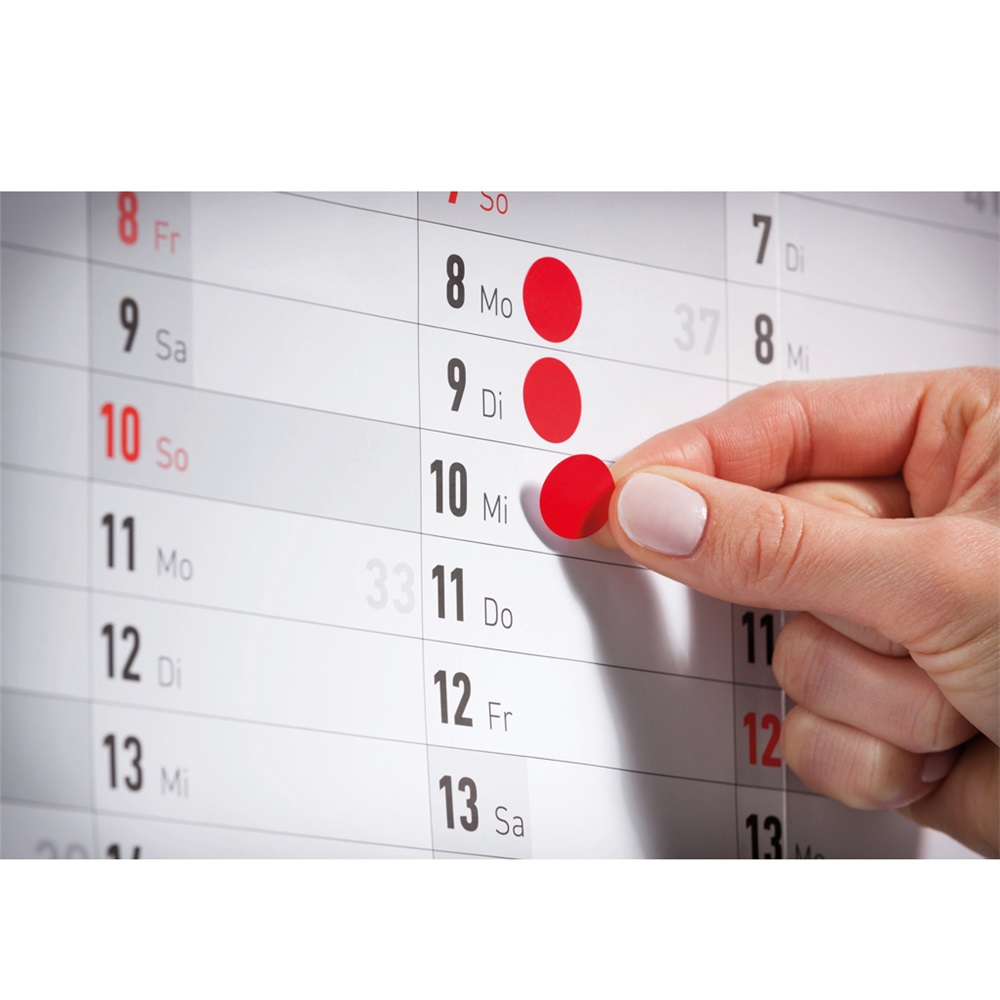 Etikett címke, o12mm, jelölésre, 54 címke/ív, 5 ív/doboz, Avery piros - Image 3