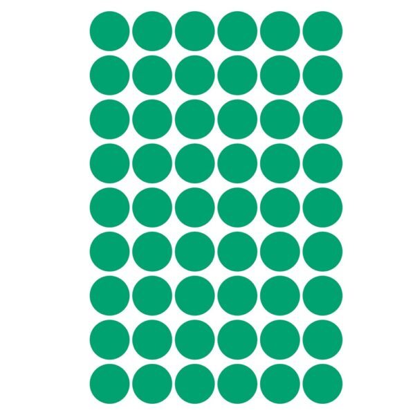 Etikett címke, o12mm, jelölésre, 54 címke/ív, 5 ív/doboz, Avery zöld