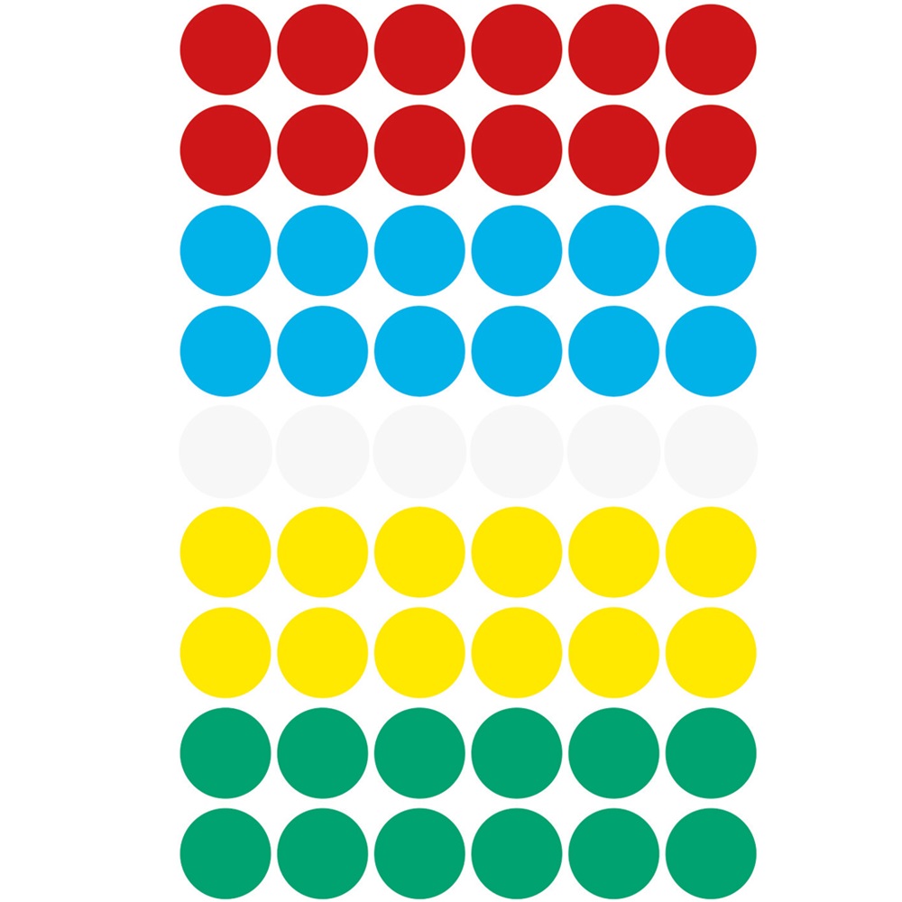 Etikett címke, o12mm, jelölésre, 5 klf. szín 54 címke/ív, 5 ív/doboz, Avery vegyes - Image 2