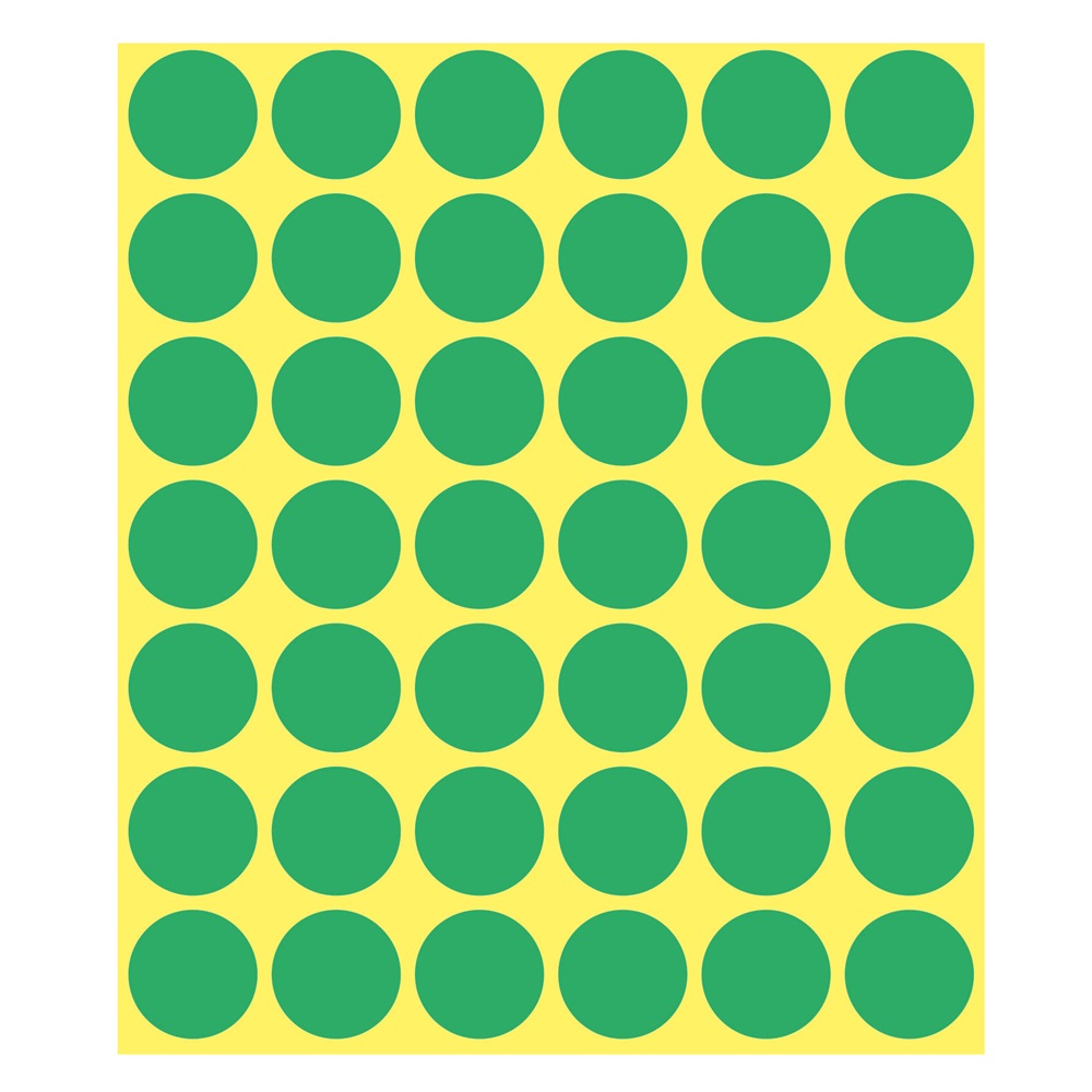 Etikett címke, o18mm, jelölésre, 24 címke/ív, 44 ív/doboz, Avery zöld - Image 2