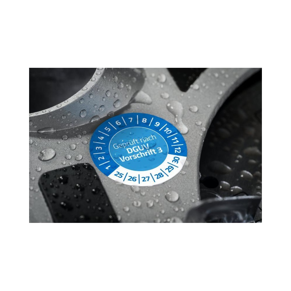 Etikett címke o20mm időjárásálló öntapadó plakett 2025-2030 15 címke/lap 8 ív/csomag Avery kék - Image 3