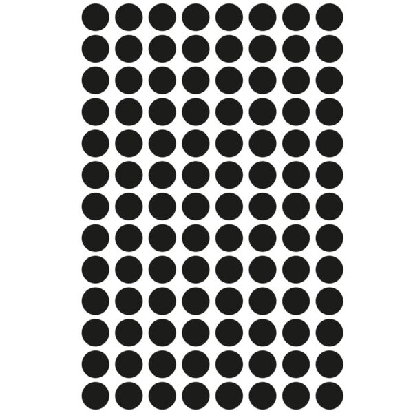 Etikett címke, o8mm, jelölésre, 104 címke/ív, 4 ív/doboz, Avery fekete