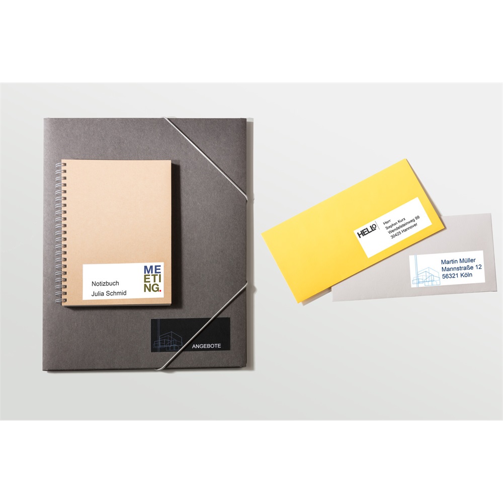 Etikett címke, 105 x42,3mm, univerzális, 14 címke/ív, 100 ív/doboz, Avery fehér - Image 5