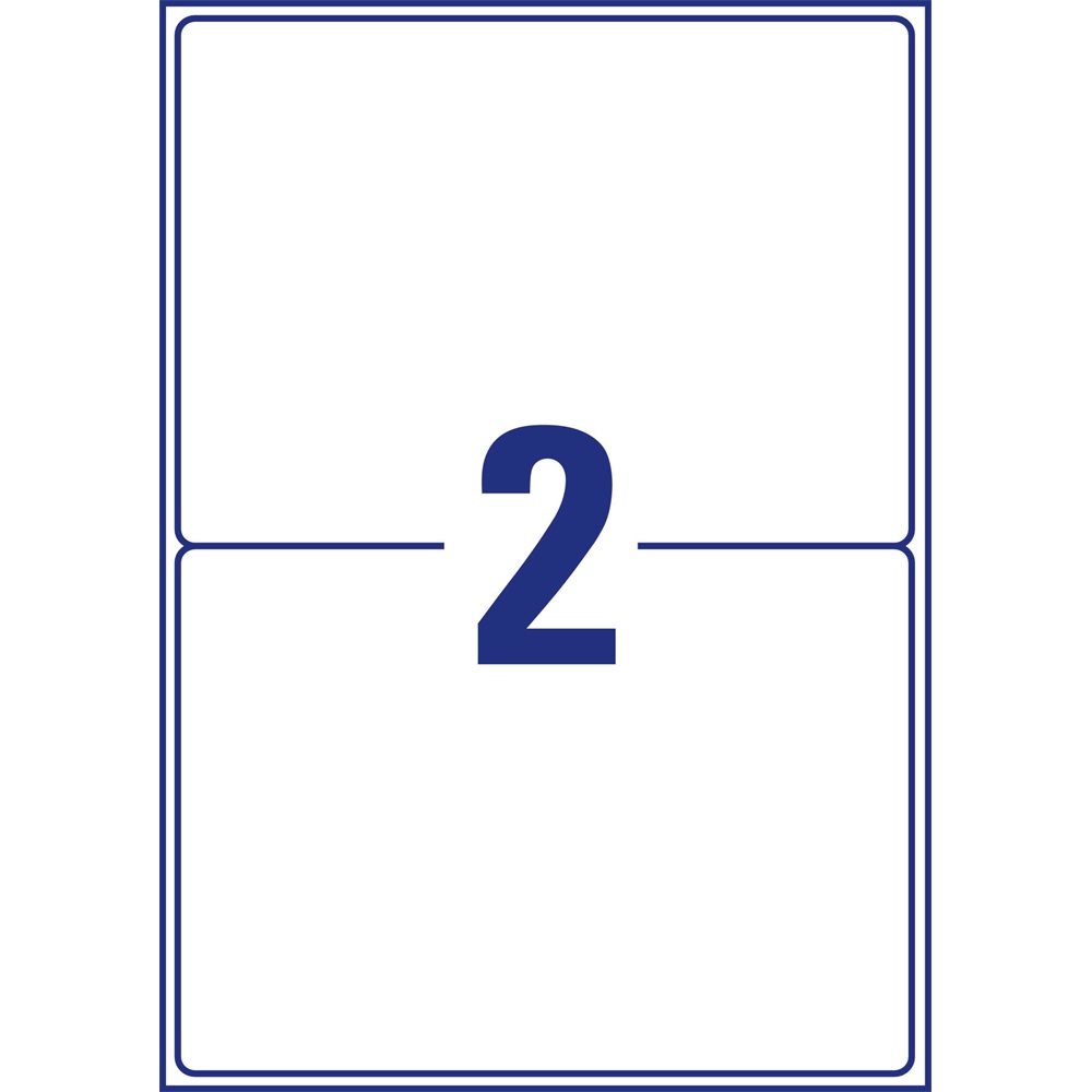 Etikett címke, 199,6 x143,5mm, univerzális visszaszedhető, 2 címke/ív, 25 ív/doboz, Avery fehér - Image 3