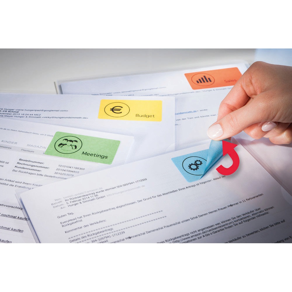 Etikett címke, 45,7 x21,2mm, univerzális visszaszedhető, 48 címke/ív, 20 ív/doboz, Avery kék - Image 4