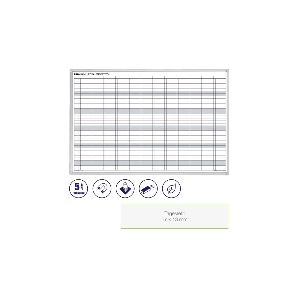 Éves tervezőtábla, mágneses, 12 hónap 90 x 60cm,  JK703 Franken - Image 2