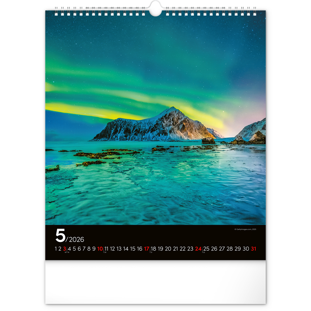 Falinaptár képes  300x340mm Aurora Borealis Realsystem 2026. - Image 2