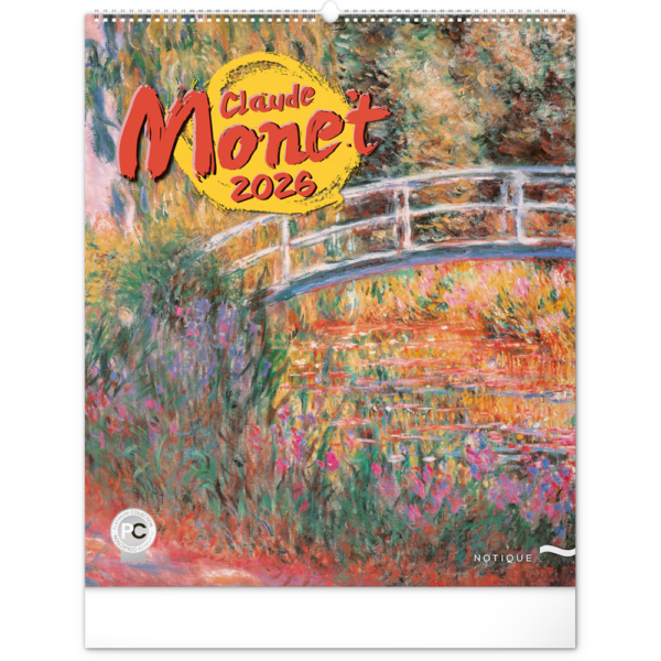 Falinaptár képes  480×560mm Claude Monet  Realsystem 2026.