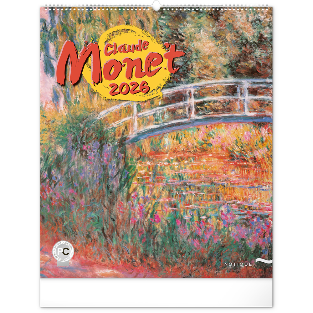 Falinaptár képes  480×560mm Claude Monet  Realsystem 2026.