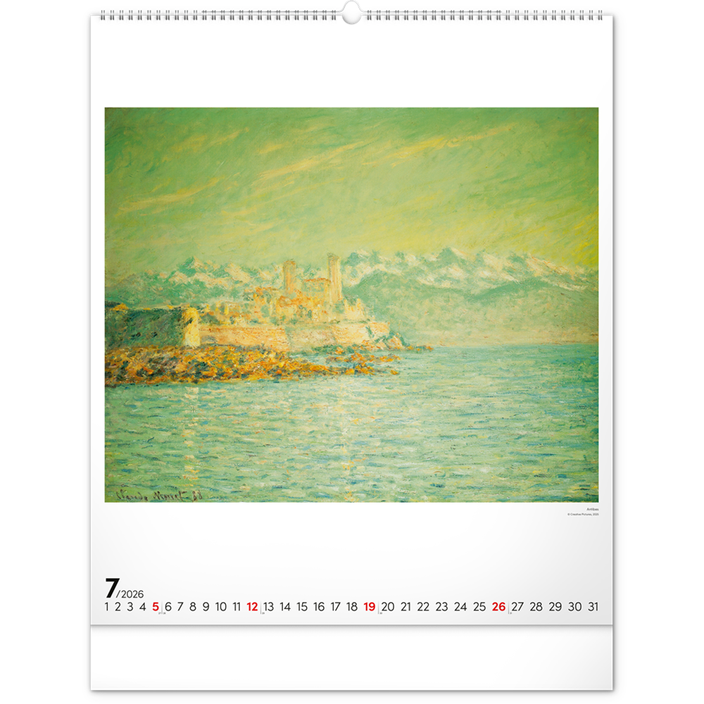 Falinaptár képes  480×560mm Claude Monet  Realsystem 2026. - Image 2