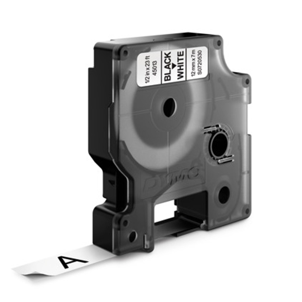 Feliratozógép szalag Dymo D1 S0720530/45013 12mmx7m ORIGINAL fekete/fehér - Image 2