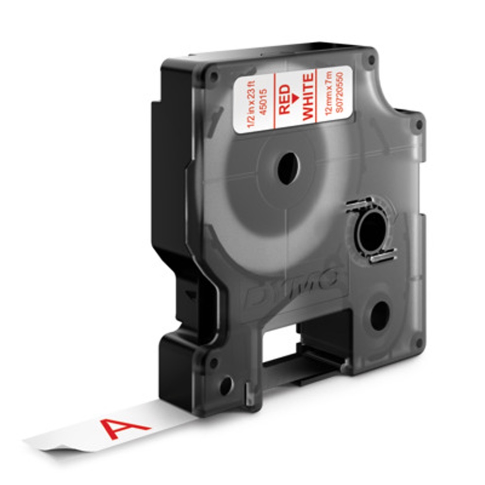 Feliratozógép szalag Dymo Letratag Dymo D1 S0720550/45015 12mmx7m, ORIGINAL, piros/fehér - Image 3