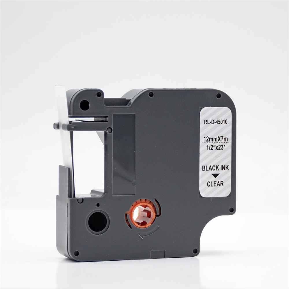 Feliratozógép szalag kompatibilis Dymo D1 S0720500/45010 12mmx7m ECO fekete/víztiszta - Image 2