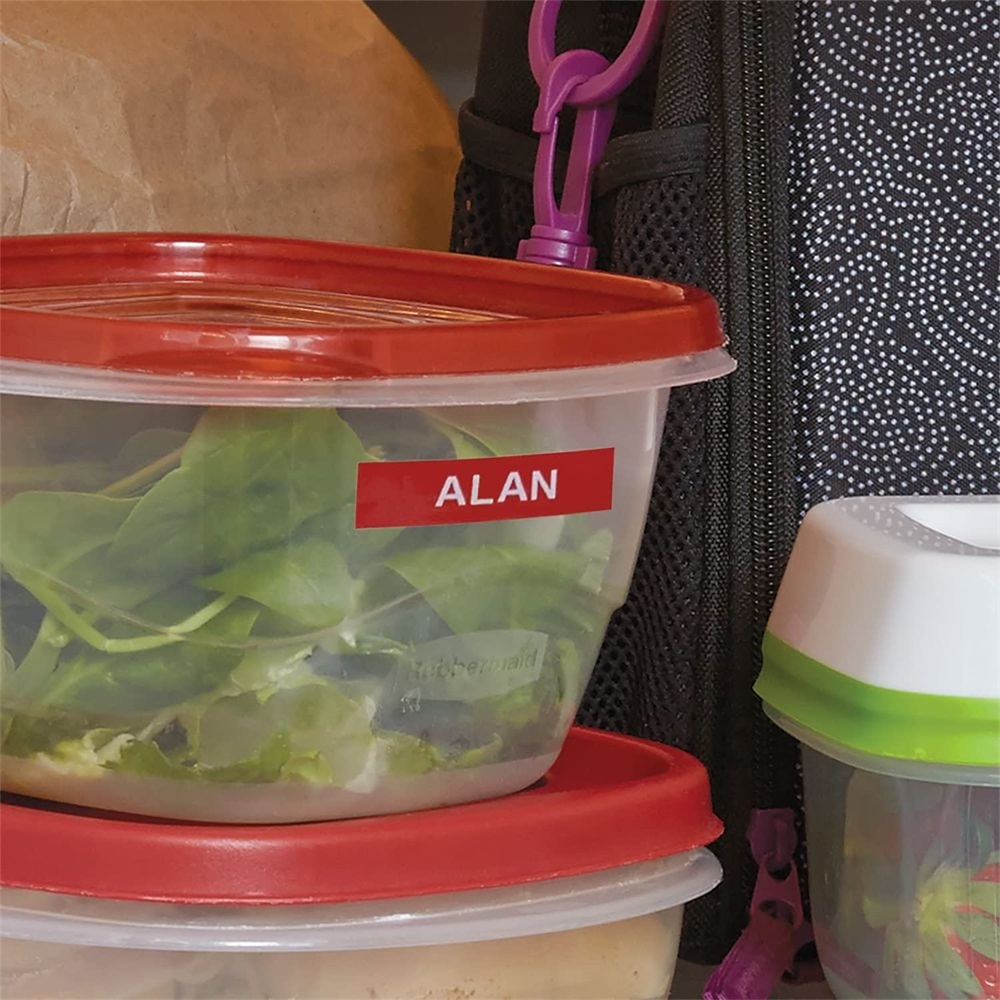 Feliratozógép szalag tartós Dymo D1 1978366 12mmx3m ORIGINAL fehér/piros - Image 4