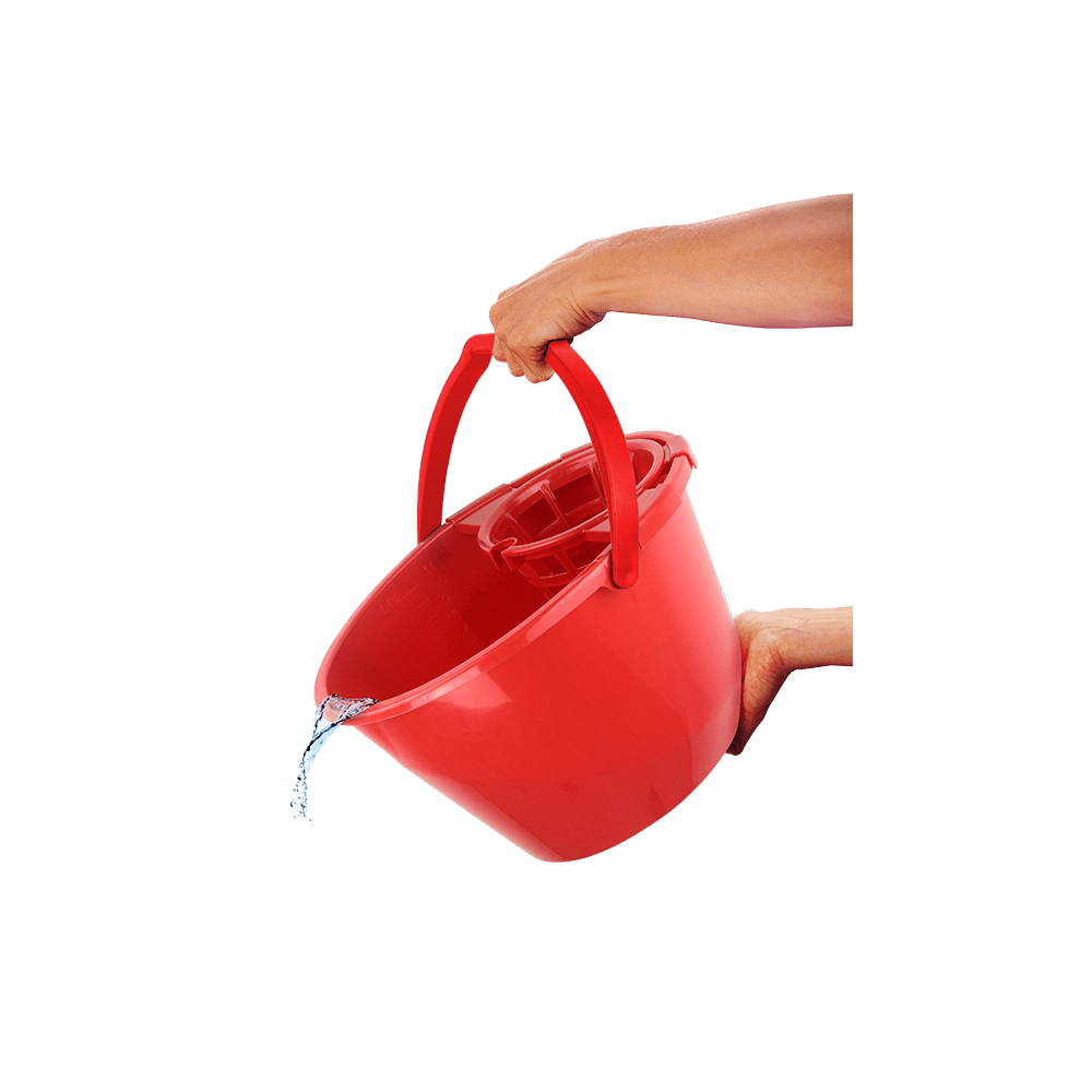 Felmosó vödör 11 literes ovális csavaró kosárral piros Bonus_B186 - Image 2