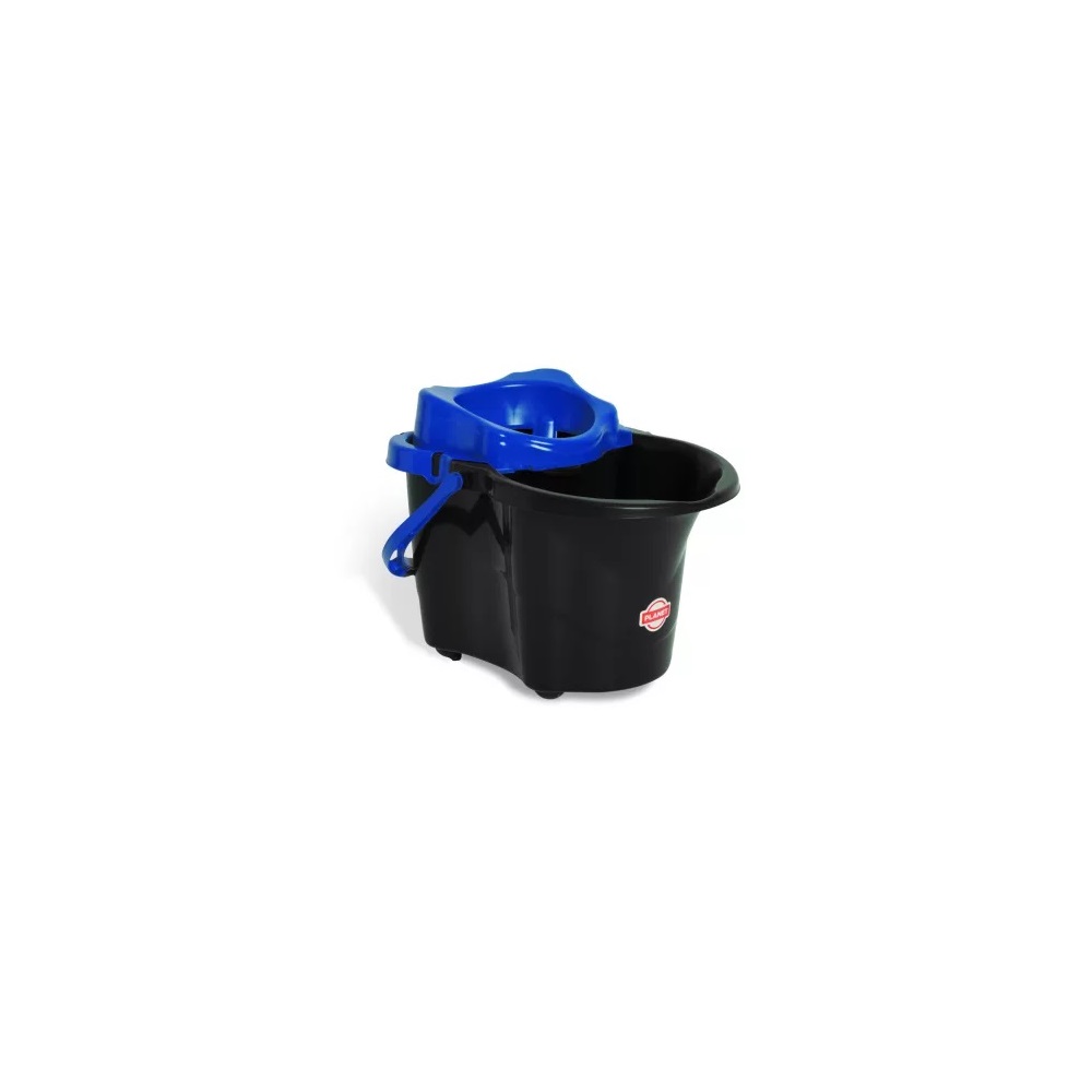 Felmosó vödör 20 liter osztott ovális csavaró kosárral kék/fekete_UP096