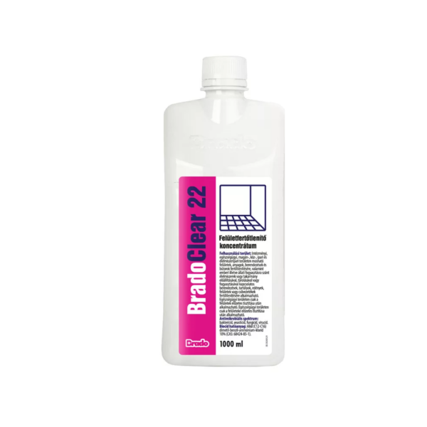 Felületfertőtlenítő koncentrátum aldehidmentes 1 liter BradoClear 22