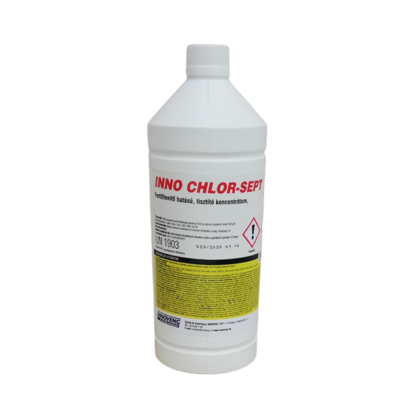 Fertőtlenítő hatású tisztítószer 1 liter klóros Inno Chlor-Sept
