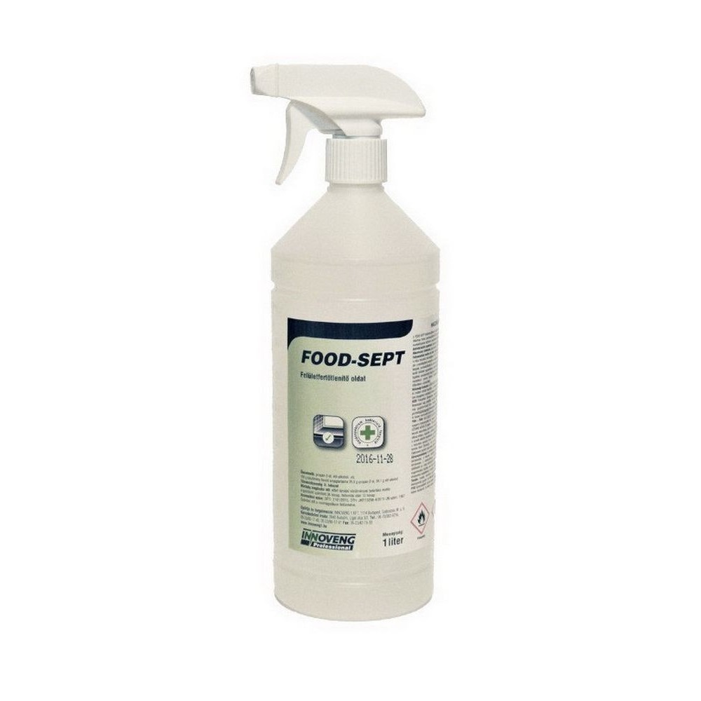 Fertőtlenítő hatású tisztítószer szórófejes 1 liter Food-Sept - Image 2