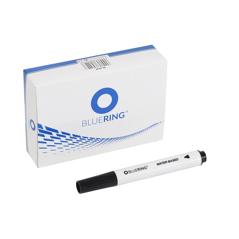 Flipchart marker rostirón vizes kerek végű 3mm, Bluering® fekete - Image 2