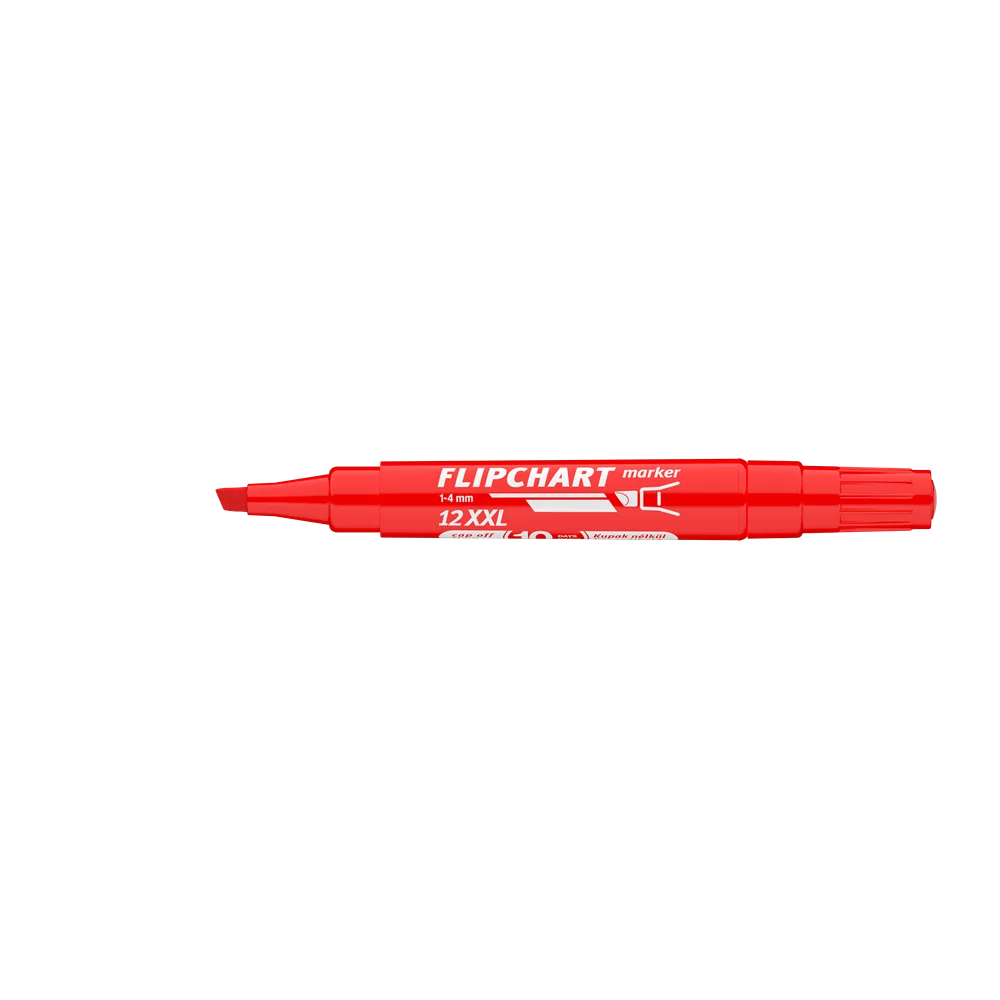 Flipchart marker vízbázisú 1-4mm, vágott Artip 12XXL piros - Image 2