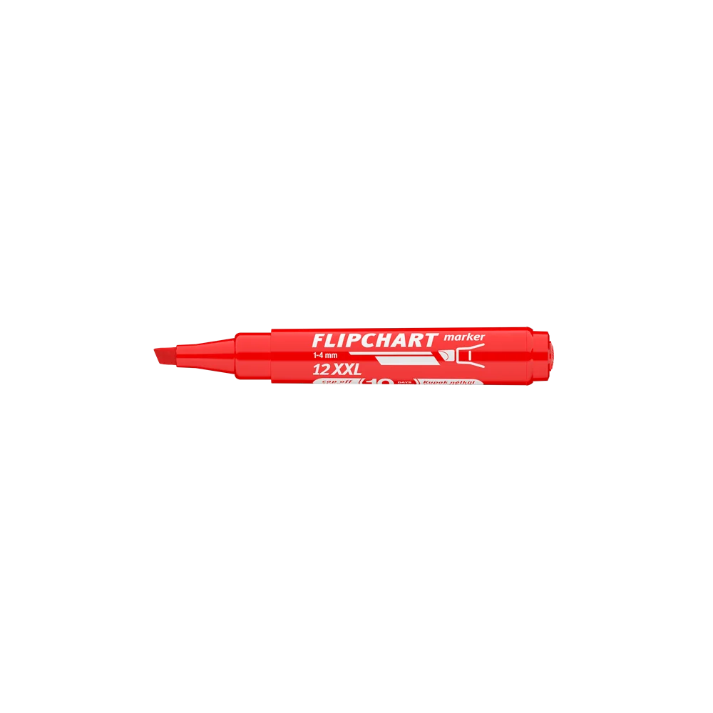 Flipchart marker vízbázisú 1-4mm, vágott Artip 12XXL piros - Image 3