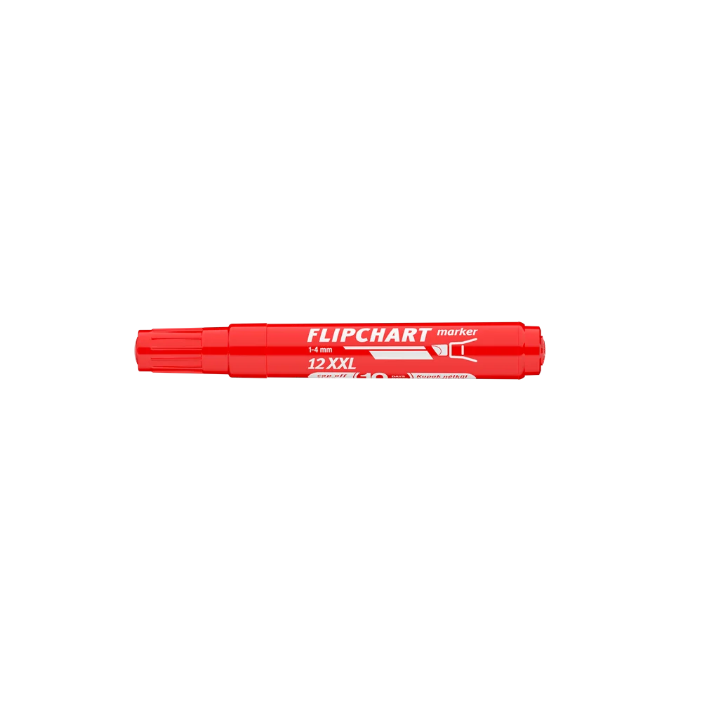 Flipchart marker vízbázisú 1-4mm, vágott Artip 12XXL piros - Image 4