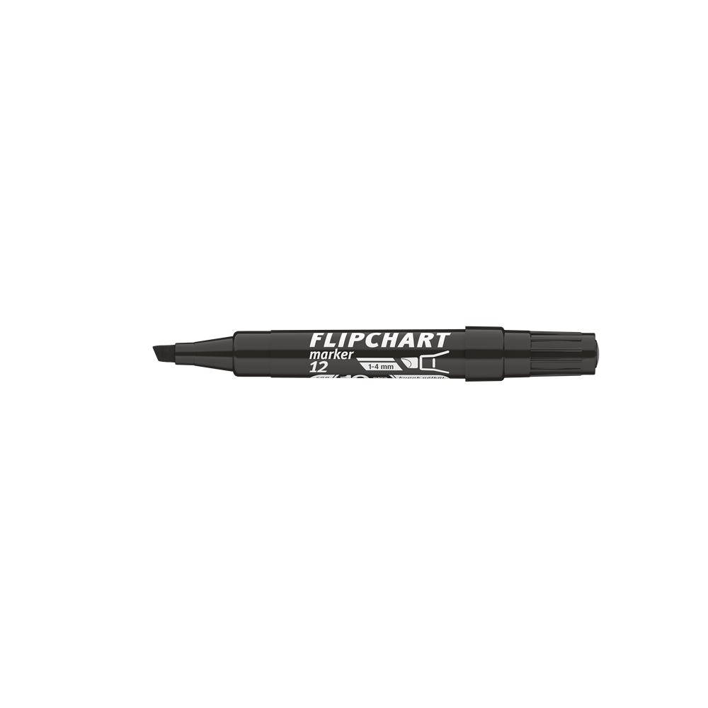 Flipchart marker vízbázisú 1-4mm, vágott Artip 12 fekete - Image 2