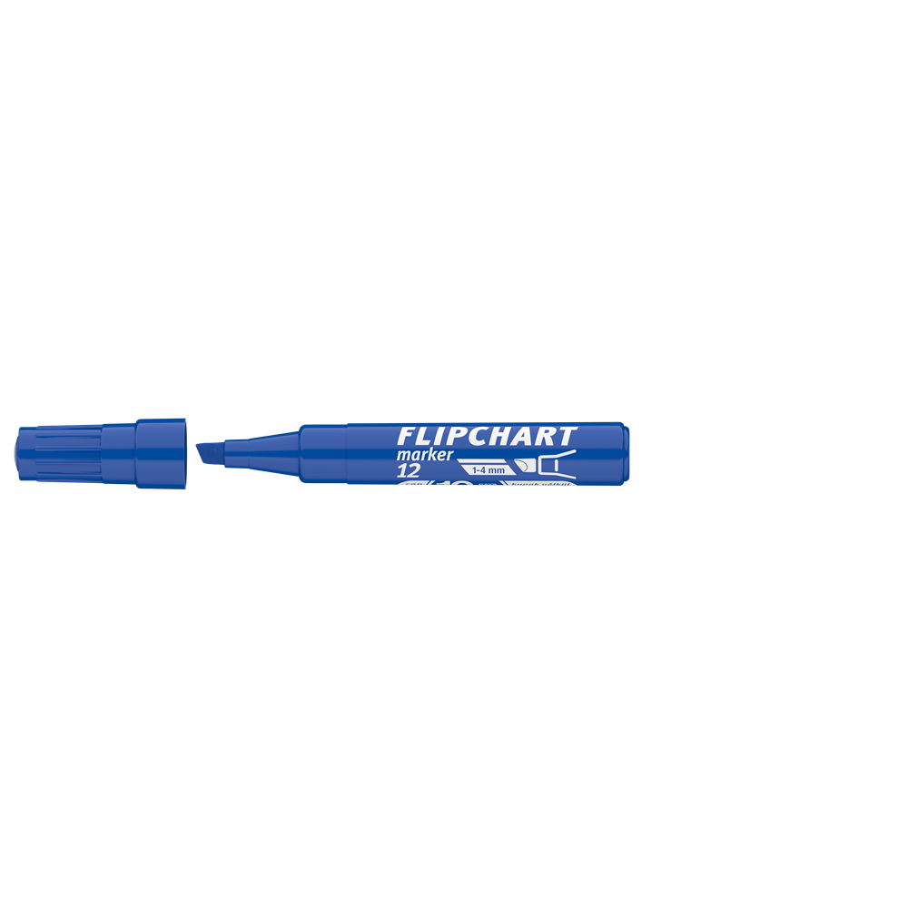 Flipchart marker vízbázisú 1-4mm, vágott Artip 12 kék