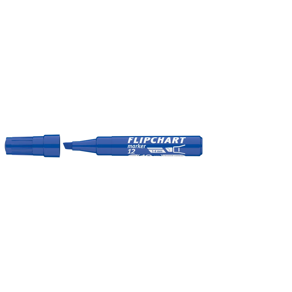 Flipchart marker vízbázisú 1-4mm, vágott Artip 12 kék