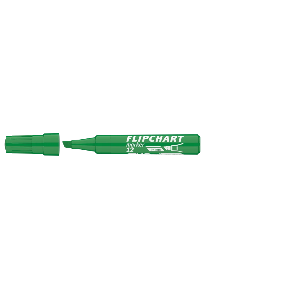 Flipchart marker vízbázisú 1-4mm, vágott Artip 12 zöld