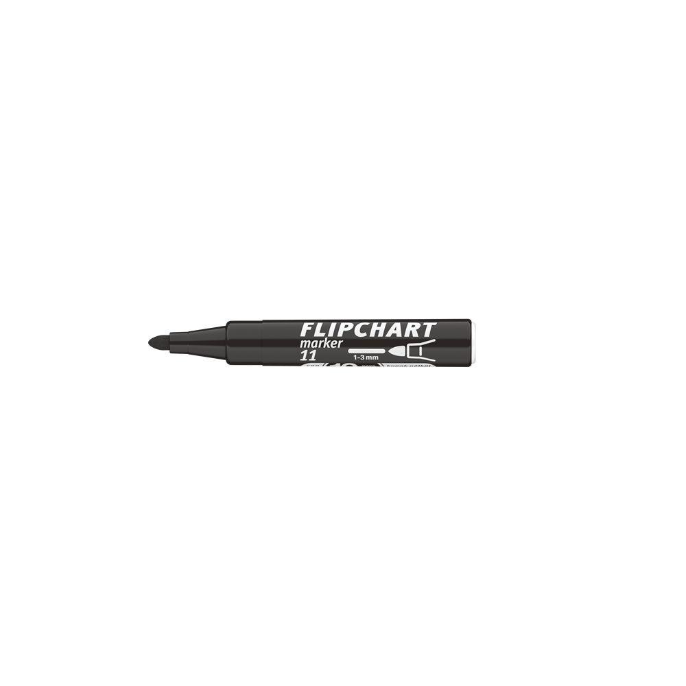 Flipchart marker vízbázisú 3mm, kerek Artip 11 fekete - Image 3