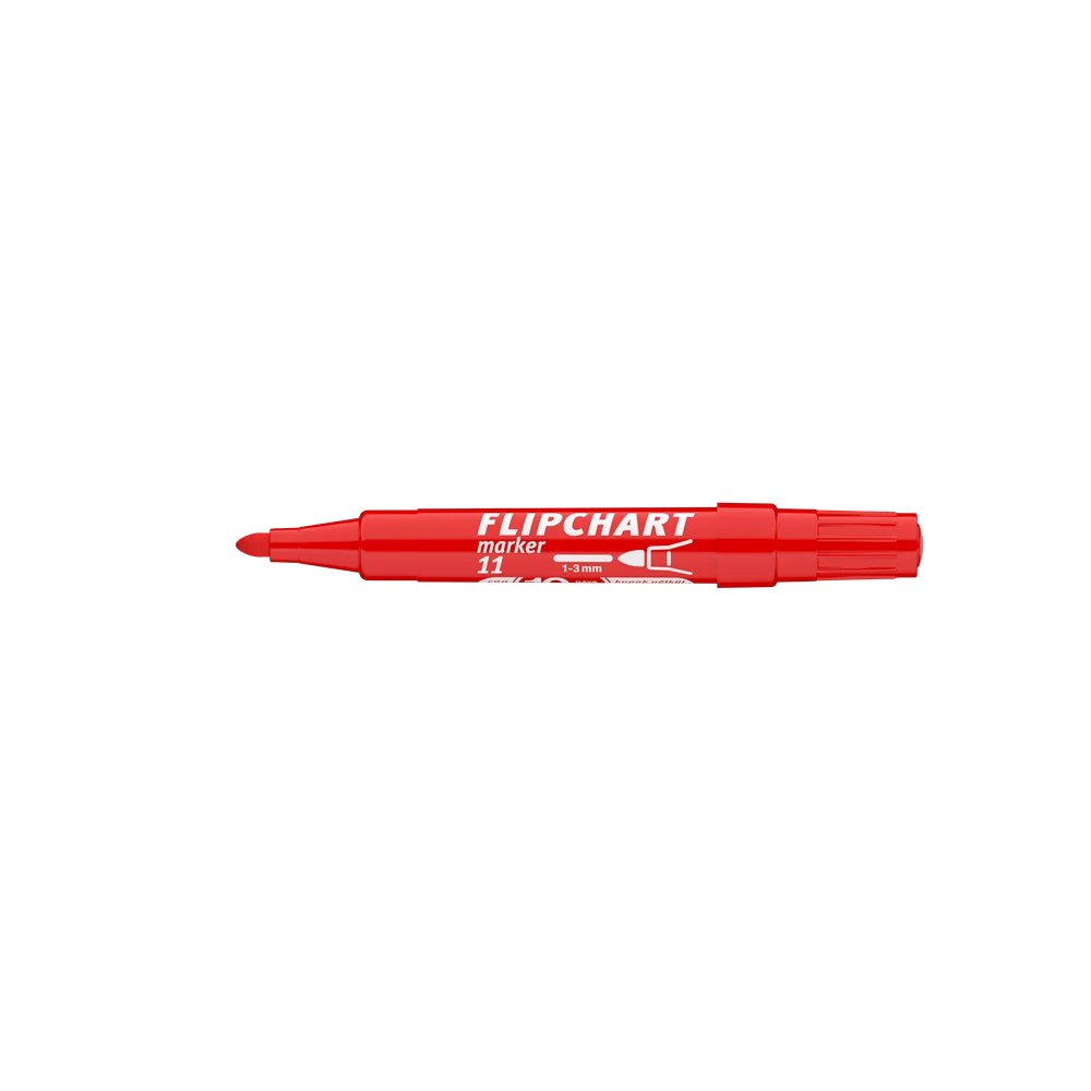 Flipchart marker vízbázisú 3mm, kerek Artip 11 piros - Image 3