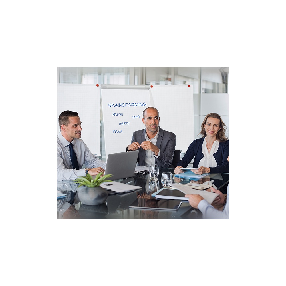 Flipchart tábla mobil 68x105cm, mágneses, 2 db segédkarral, 5 görgős Premium line  F2400/N Franken - Image 4