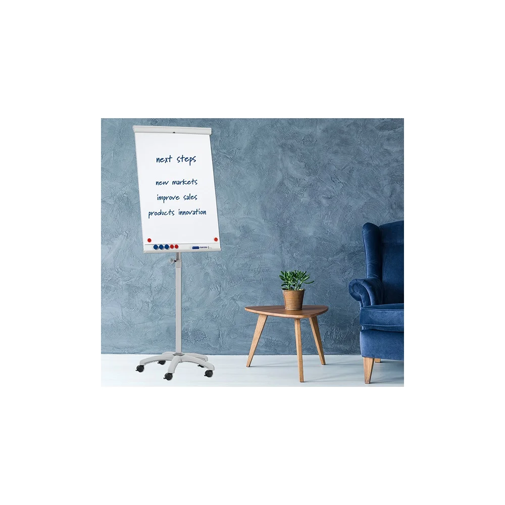 Flipchart tábla mobil 68x105cm, mágneses 5 görgős gurítható ValueLine  EL-FC31 Franken - Image 5