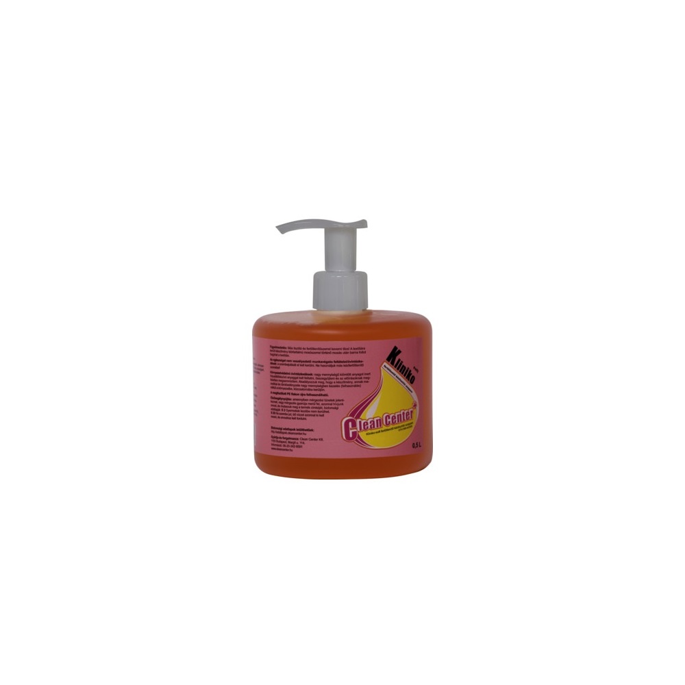 Folyékony szappan fertőtlenítő hatással pumpás 500 ml Kliniko-Soft_Clean Center