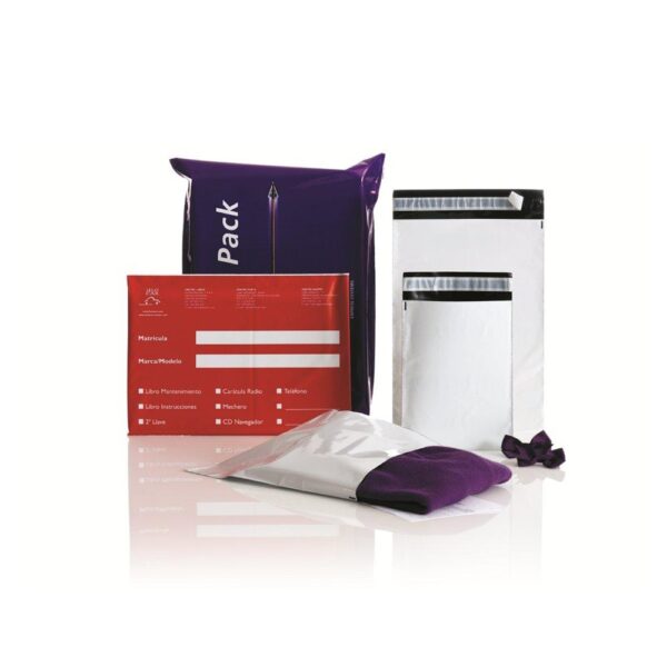 Futártasak, B4, 260x350 + 40 mm. szilikonos záródás 100 db/csomag Coex Fehér/Fekete