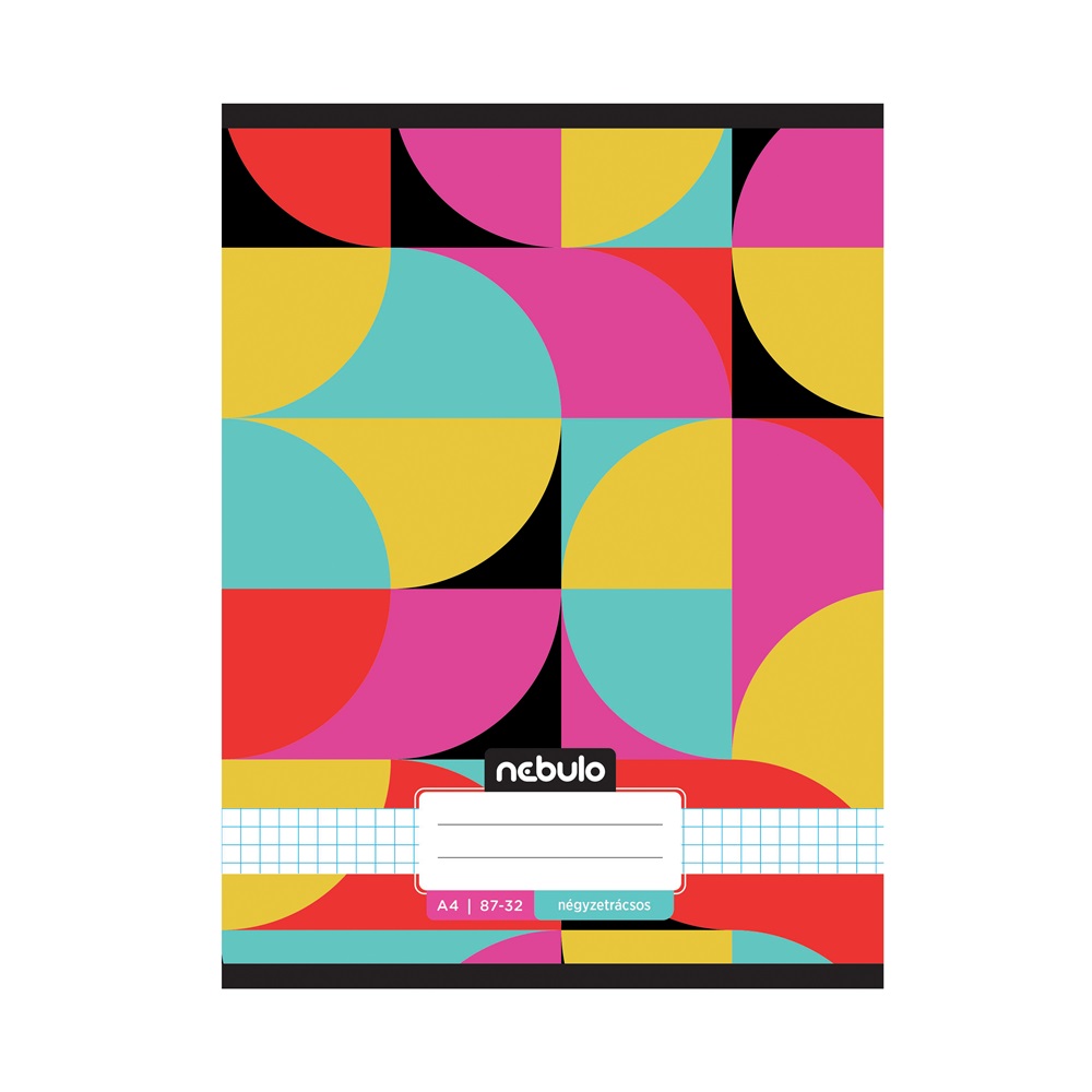 Füzet, A4, kockás, 87-32, L-Design minták, 12 db/csomag Nebulo - Image 2