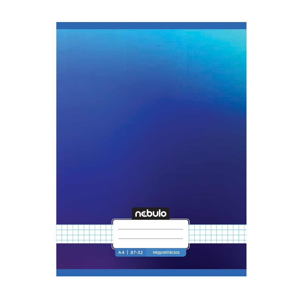 Füzet, A4, kockás, 87-32, Monochrome és Gradient minták II., 12 db/csomag Nebulo