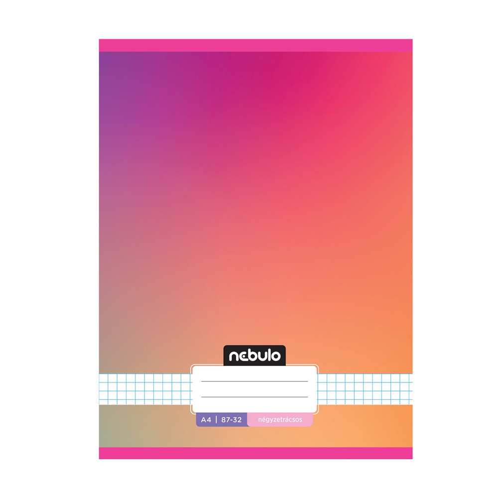 Füzet, A4, kockás, 87-32, Monochrome és Gradient minták I., 12 db/csomag Nebulo - Image 4