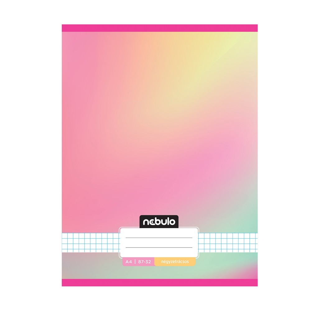 Füzet, A4, kockás, 87-32, Monochrome és Gradient minták I., 12 db/csomag Nebulo - Image 5