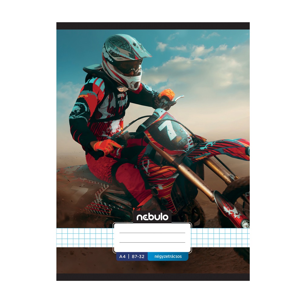 Füzet, A4, kockás, 87-32, Xtreme minták, 12 db/csomag Nebulo - Image 3